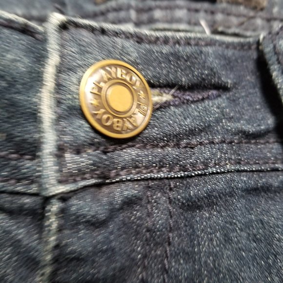 Playboy Distressed Side Rivet  Skinny Jeans  Size 7/8 - Picture 10 of 13
